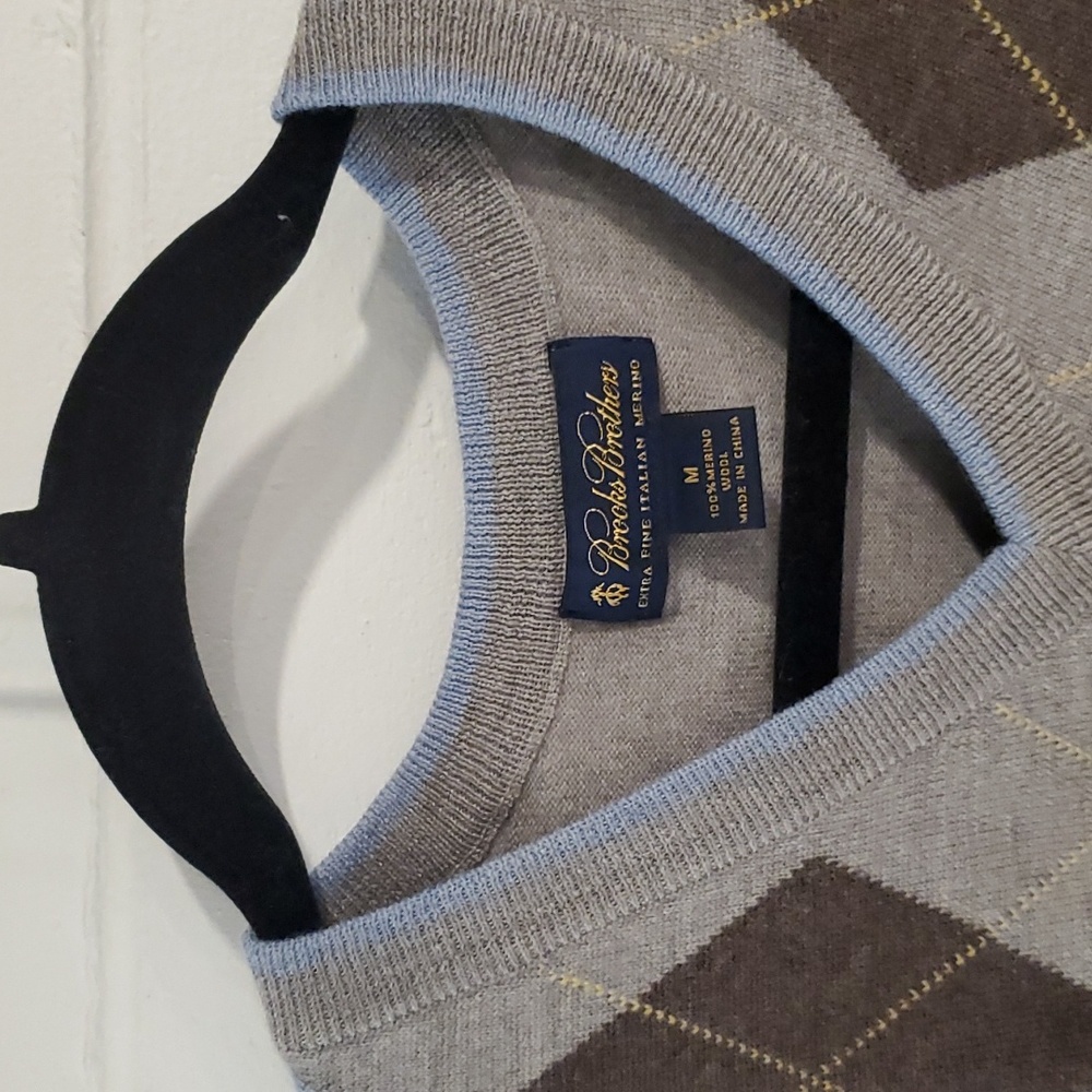 Brooks Brothers Merino Argyle Sweater